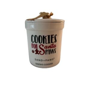 NWT Sand + Paws “Cookies for Santa Paws” Holiday Candle - Christmas Dog Decor